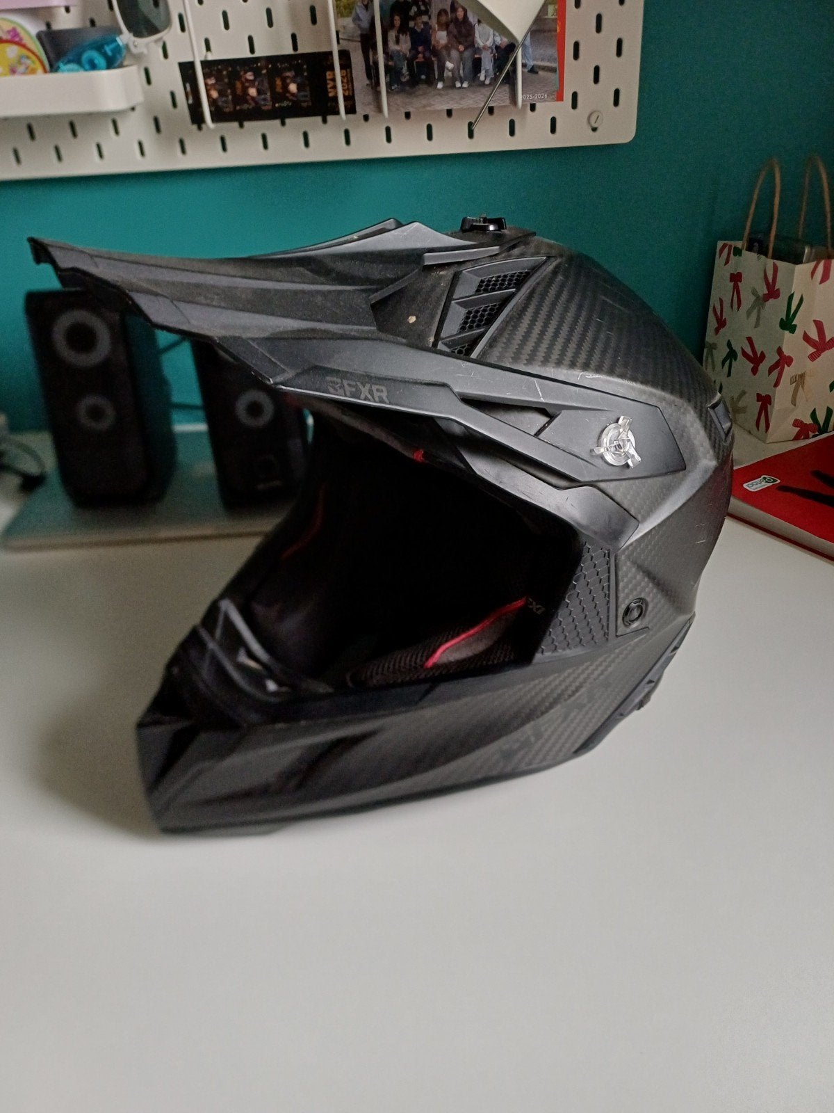 volledig carbonnen crosshelm van FXR maat Large, Motoren, Overige merken, Dames, Ophalen of Verzenden, Integraalhelm