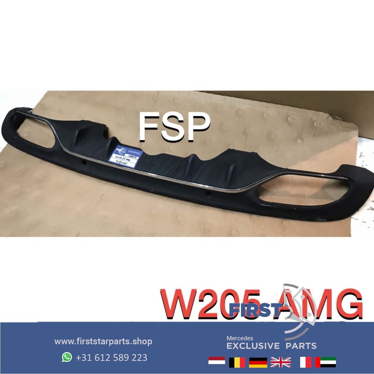 W205 S205 AMG LINE DIFFUSER (TREKHAAK) Mercedes C Klasse FAC, Auto-onderdelen, Gebruikt, -, Ophalen of Verzenden, -