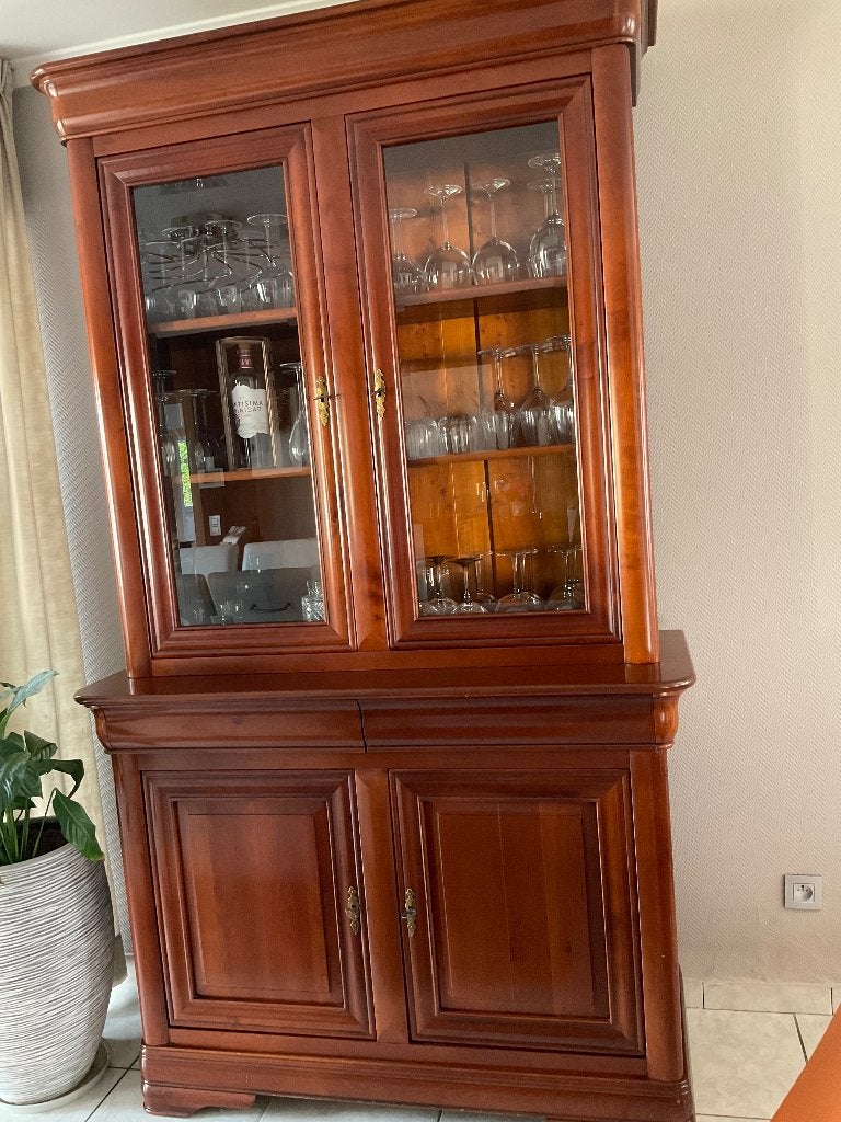 Vitrine kast, 25 à 50 cm, Avec porte(s), Klassiek, Cerisier