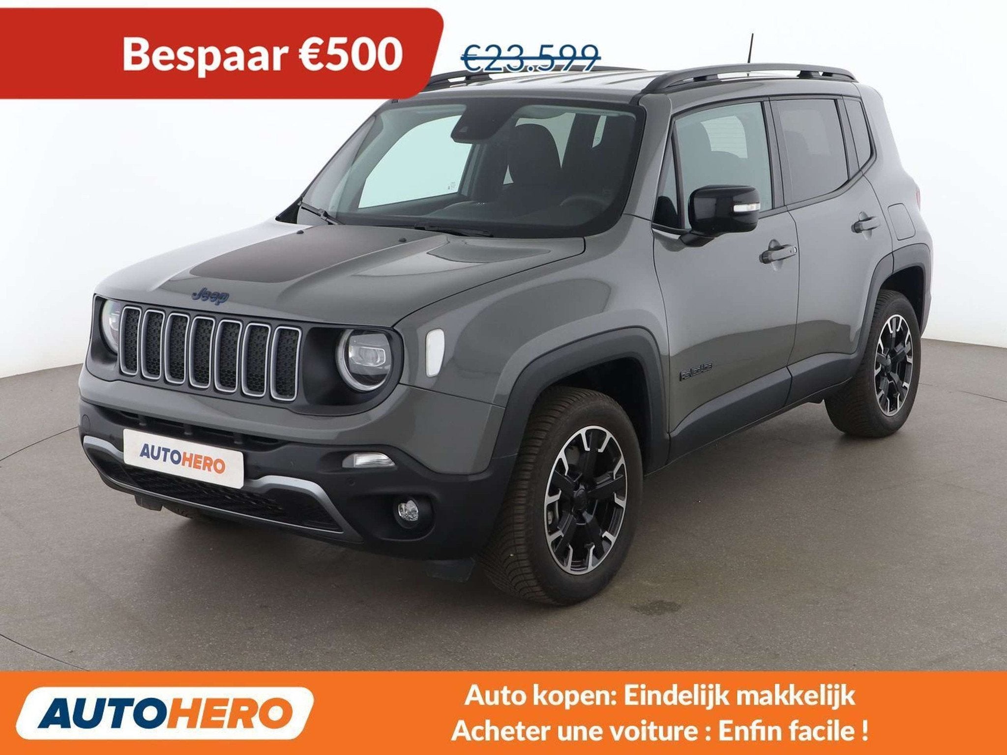 Jeep Renegade 1.3 T4 4xe Plug-in Hybrid Limited, Autos, Achat, Euro 6, Détection des panneaux routiers, https://public.car-pass.be/vhr/98ba348d-7349-46e6-805b-9cf8d99132c3