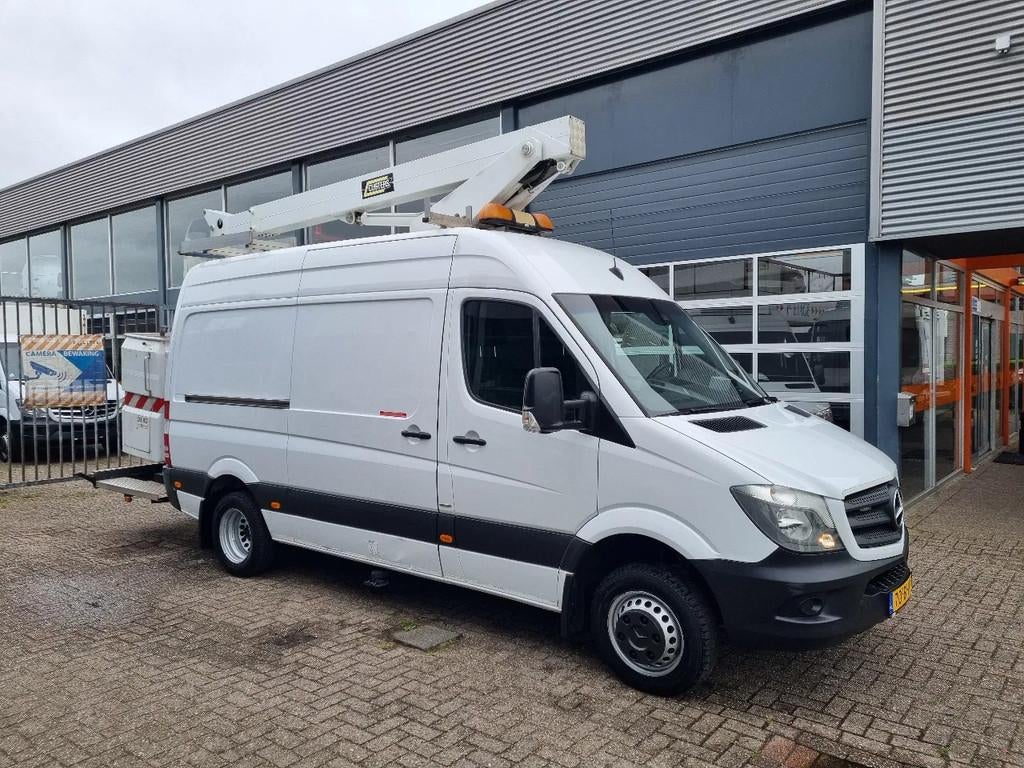 Mercedes-Benz Sprinter 516 CDI 14 M Custers Hoogwerker Hubar, Auto's, Bestelwagens en Lichte vracht, USB, Gebruikt, Euro 6, 4 cilinders