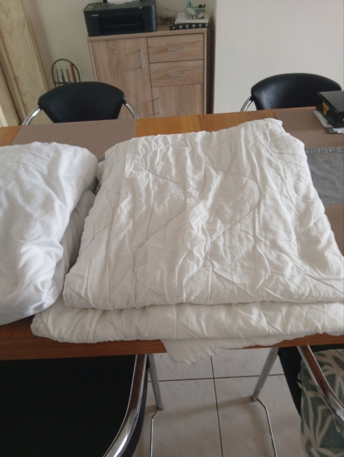 2 donsdekens 180 op210, Ophalen, Wit, Tweepersoons, Dons en Veren