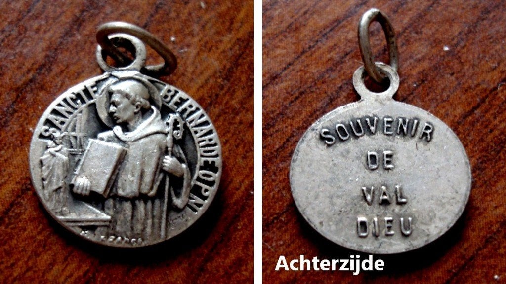 Christelijk medailletje met Sint Bernard de Val Dieu, Envoi, Comme neuf, Autres types, Christianisme | Catholique