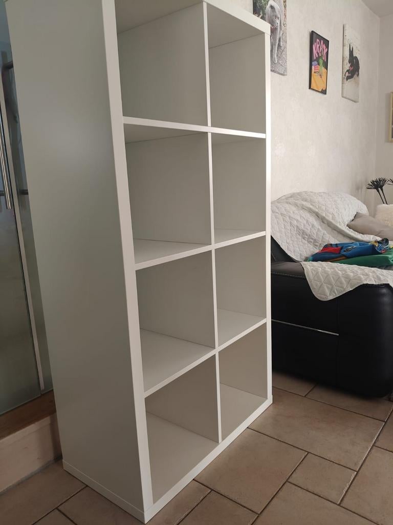 IKEA KALLAX Open kast 8 vakken, kleur wit, 25 à 50 cm, Comme neuf, Enlèvement, 50 à 100 cm
