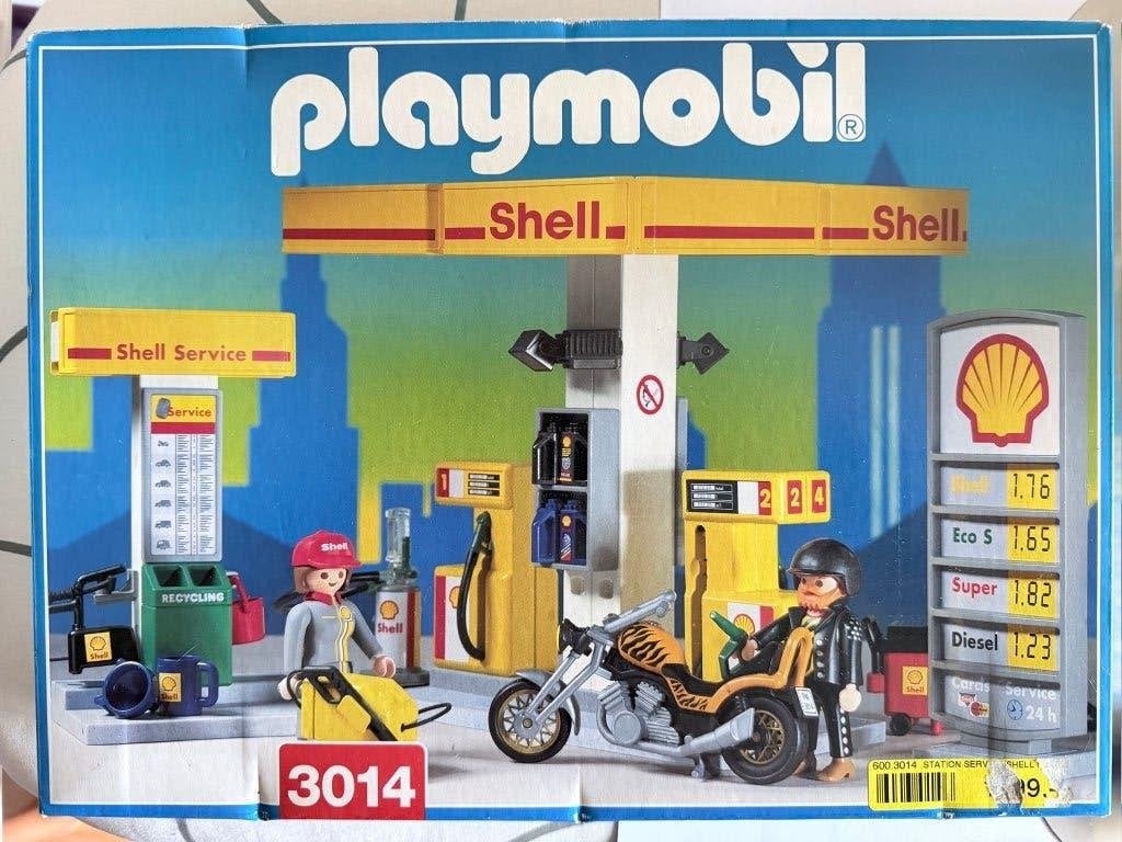 Playmobil  shell tankstation 3014, Gebouw, Complete set, Ophalen of Verzenden, Zo goed als nieuw
