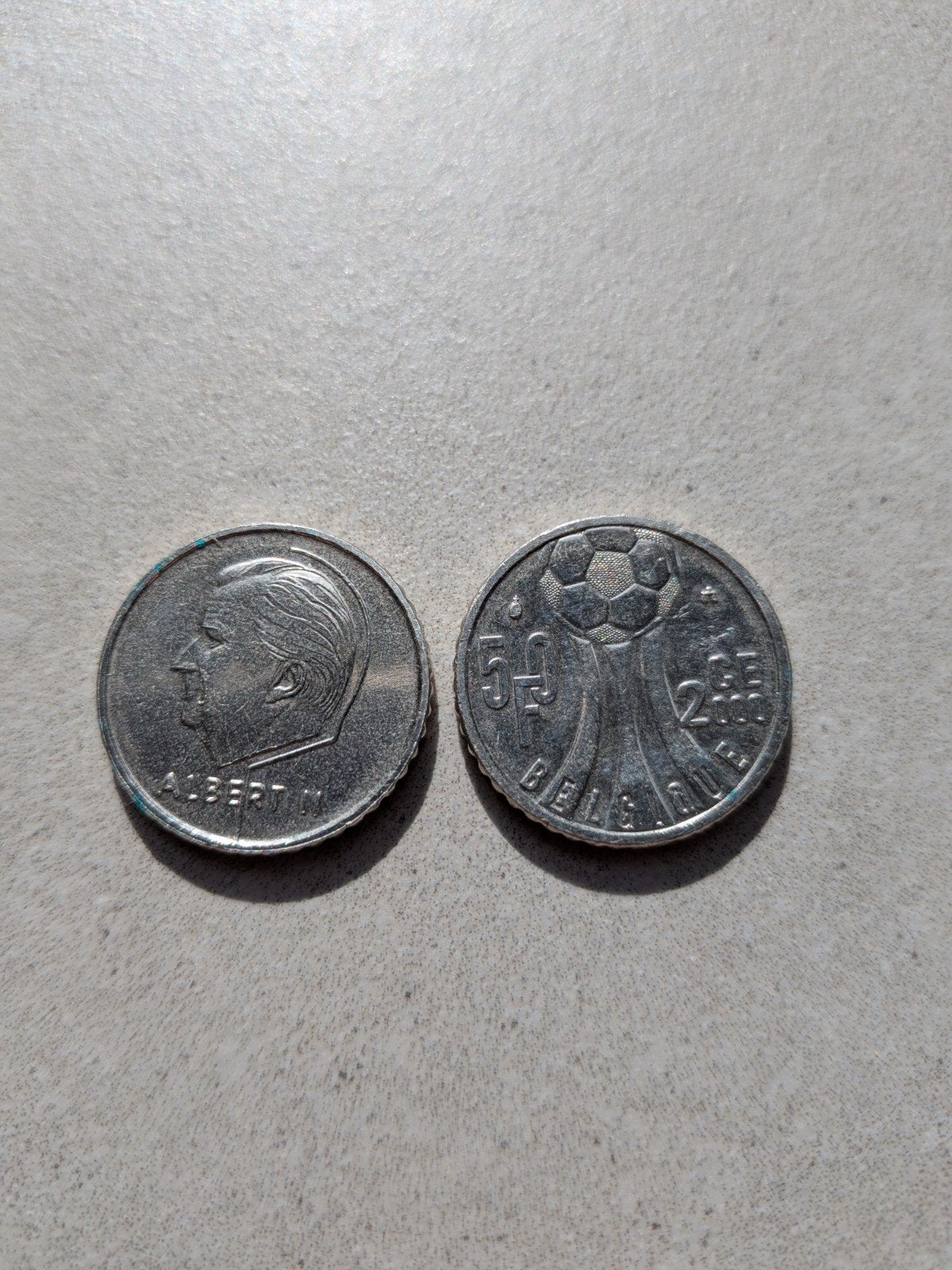 herdenkingsmunt Europees kampioenschap 50 franc, Ophalen of Verzenden, België, Losse munt