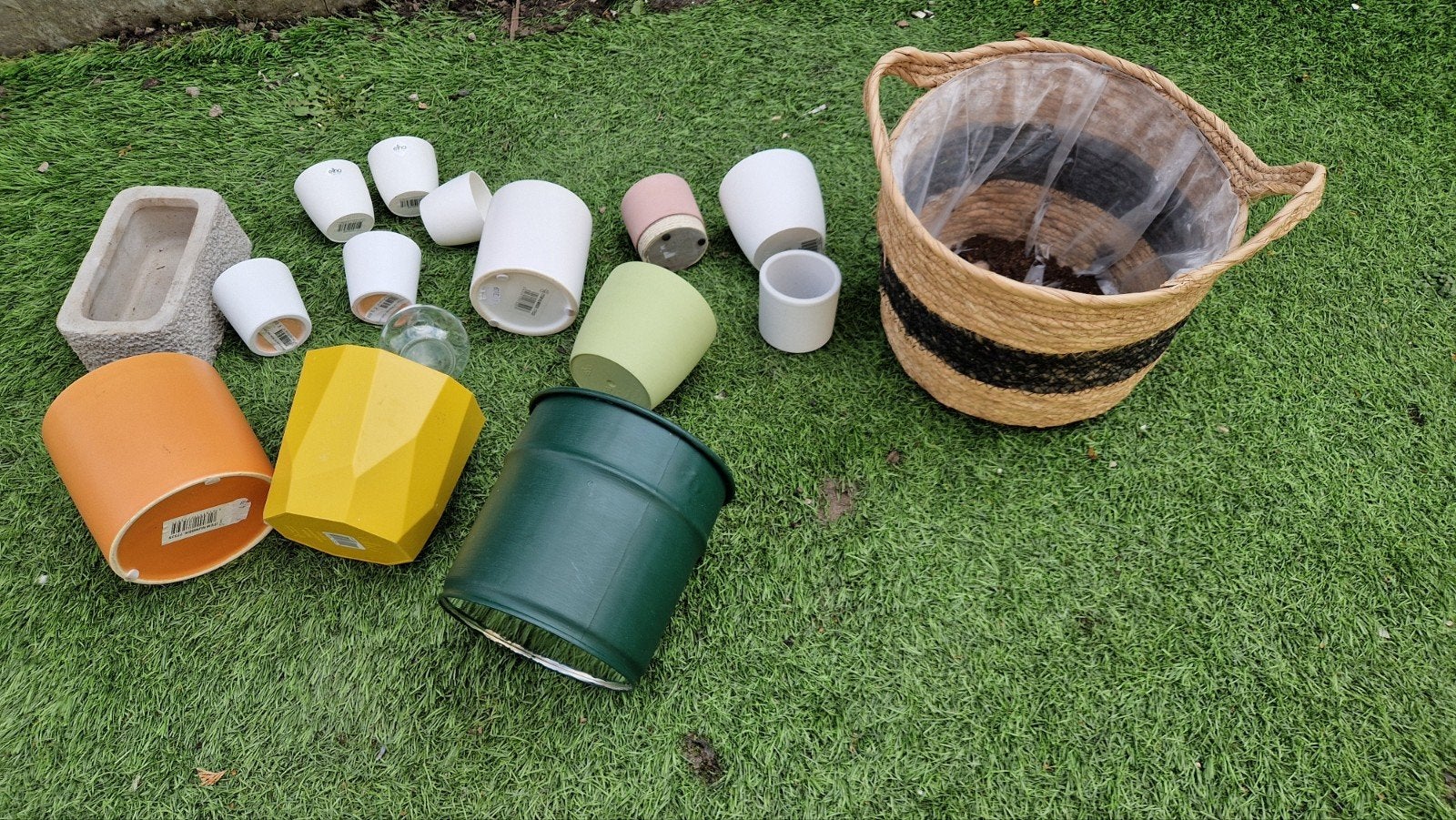 Groot lot bloempotten, Tuin en Terras, Bloempotten, Ophalen