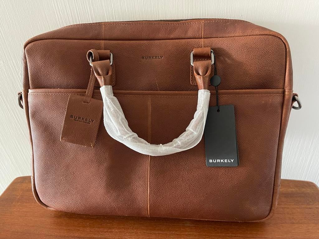 Burkely taptopbag uni 15.6” cognac - nieuw, Ophalen of Verzenden, 15 inch, Nieuw