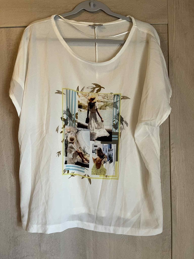 tshirt creme bel bo 3xl 48 print, Kleding | Dames, Grote Maten, Bel & Bo, Ophalen of Verzenden, Gedragen, Shirt of Top