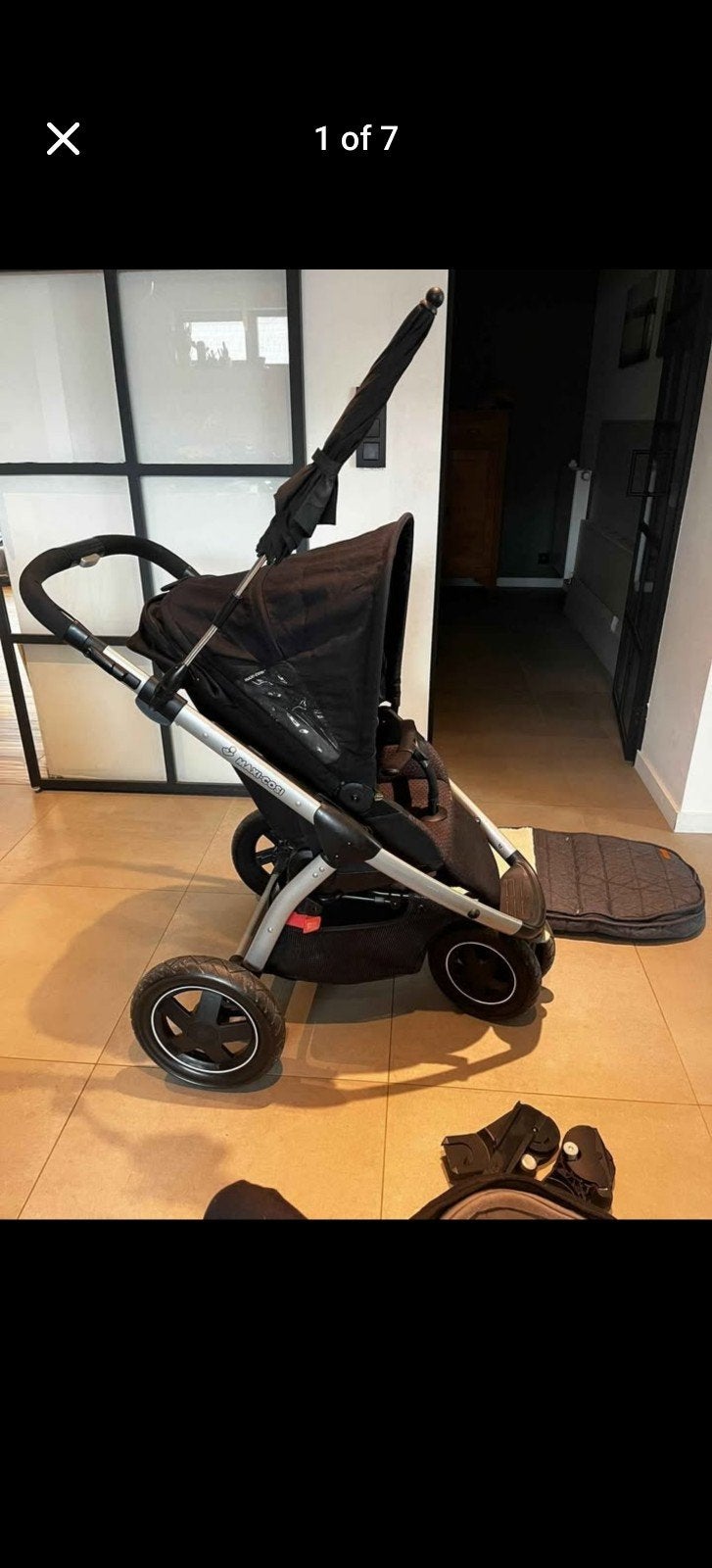 Maxi cosi Mura plus 3 wandelwagen/reiswieg, Kinderen en Baby's, Ophalen, Luchtbanden, Zo goed als nieuw, Combiwagen