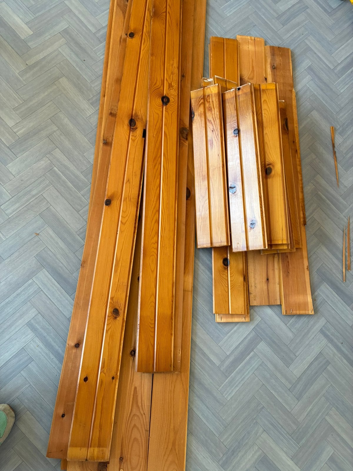 A donner - Lambris, Bricolage & Construction, Bois & Planches, Enlèvement, Comme neuf