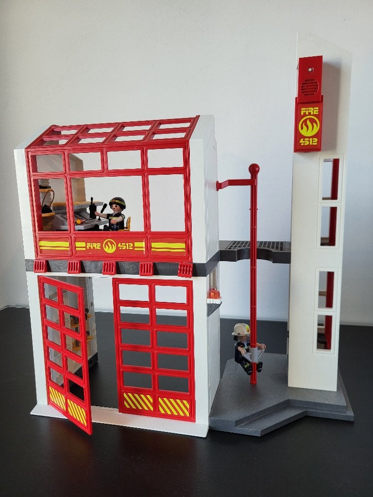 playmobil brandweerkazerne 5361, Ophalen, Gebruikt, Gebouw, Complete set