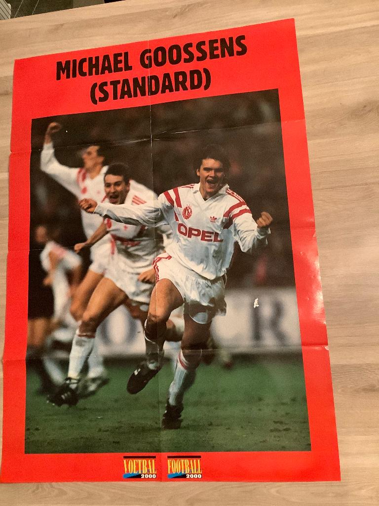 Reuzeposter Michael Goossens Standard Luik, Verzamelen, Ophalen of Verzenden, Zo goed als nieuw, Poster, Plaatje of Sticker