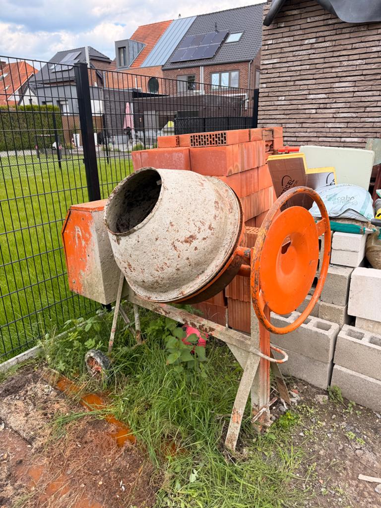 Mobil MOD180 betonmolen, Ophalen, Gebruikt