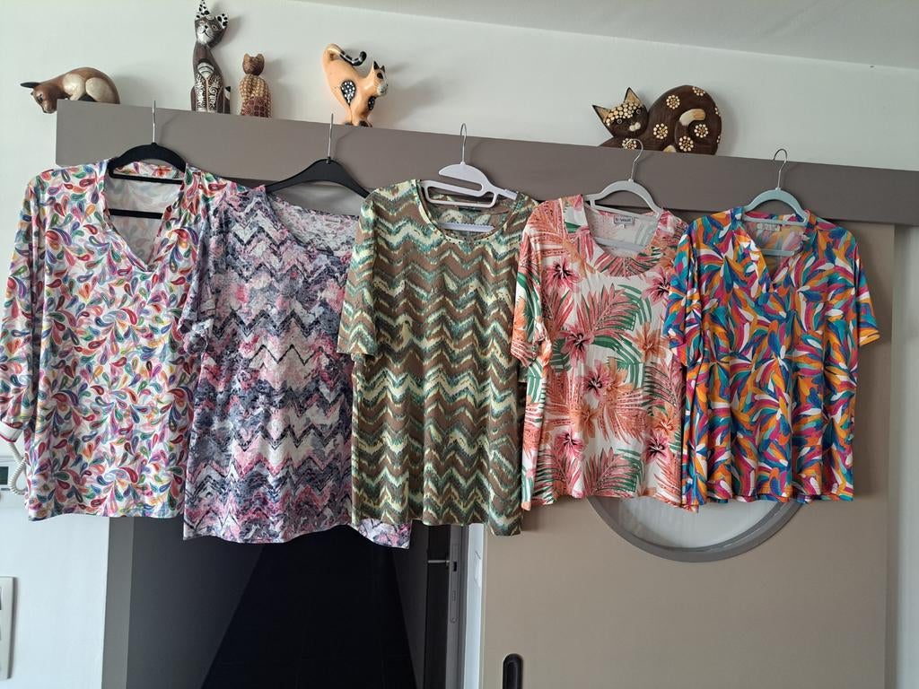 Lot de 5 chemises colorées, XL/XXL, Vêtements | Femmes, Packs de vêtements pour femmes, Enlèvement ou Envoi, Comme neuf, Taille 46/48 (XL) ou plus grande
