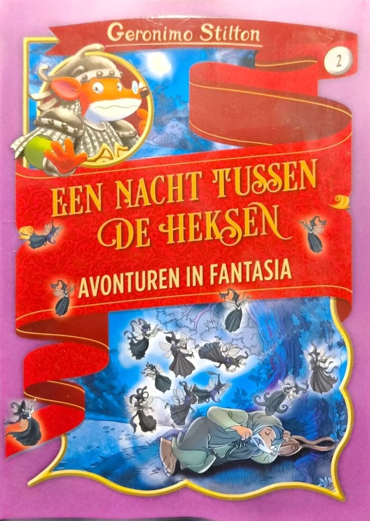 Een nacht tussen de heksen, Fictie algemeen, Geronimo Stilton, Ophalen of Verzenden, Zo goed als nieuw