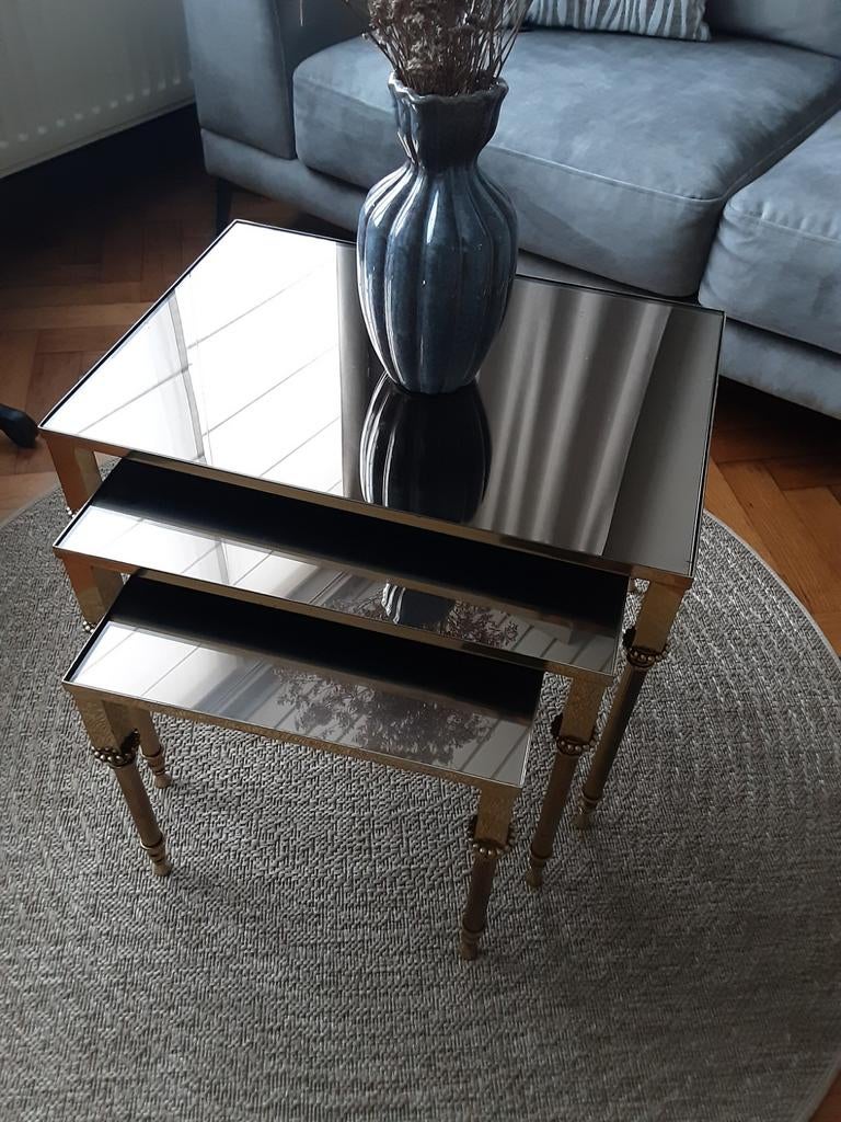 Vintage salontafels  ! PRACHTSTAAT, Huis en Inrichting, Ophalen, Gebruikt, Glas, Rechthoekig