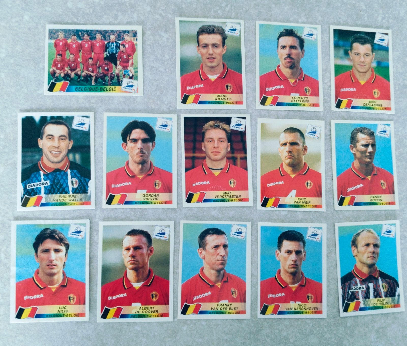 14 Panini stickers WK France 1998, Enlèvement ou Envoi