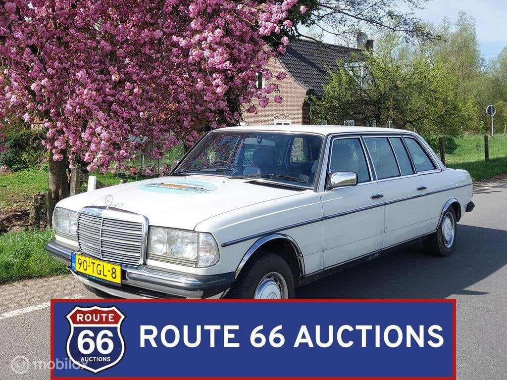 Mercedes-Benz 250 Pullman | 1984 | Route 66 Auctions, Auto's, Zwart, Mercedes-Benz, Bedrijf, Handgeschakeld