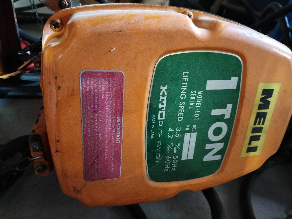 Meili kettingtakel 1 ton, Ophalen, Gebruikt, Elektrisch