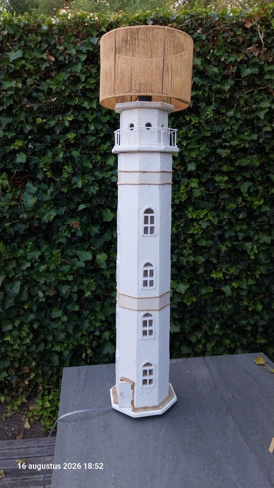 houten vuurtoren, Huis en Inrichting, Woonaccessoires | Zuilen en Pilaren, Ophalen of Verzenden