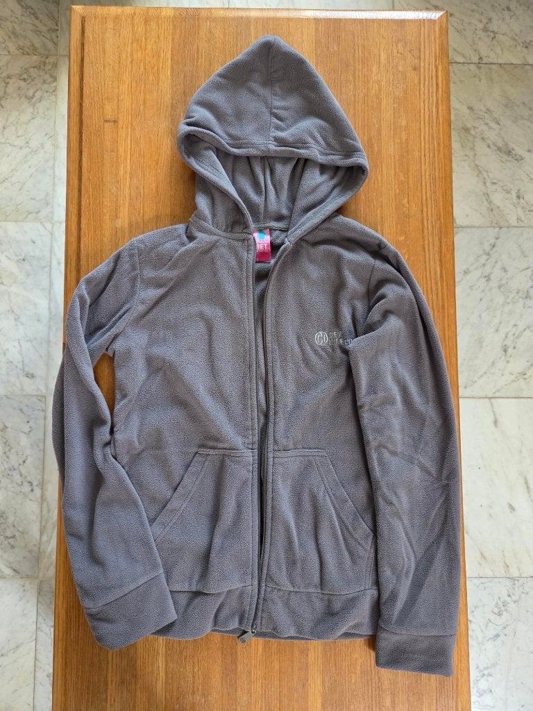 Grijze fleece trui met rits en kap - maat S, Gris, Taille 36 (S), Get Infected, Comme neuf