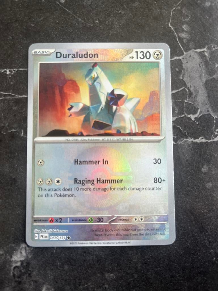 Duraludon 069/131 Pokeball Prismatic Evolutions, Ophalen of Verzenden, Zo goed als nieuw