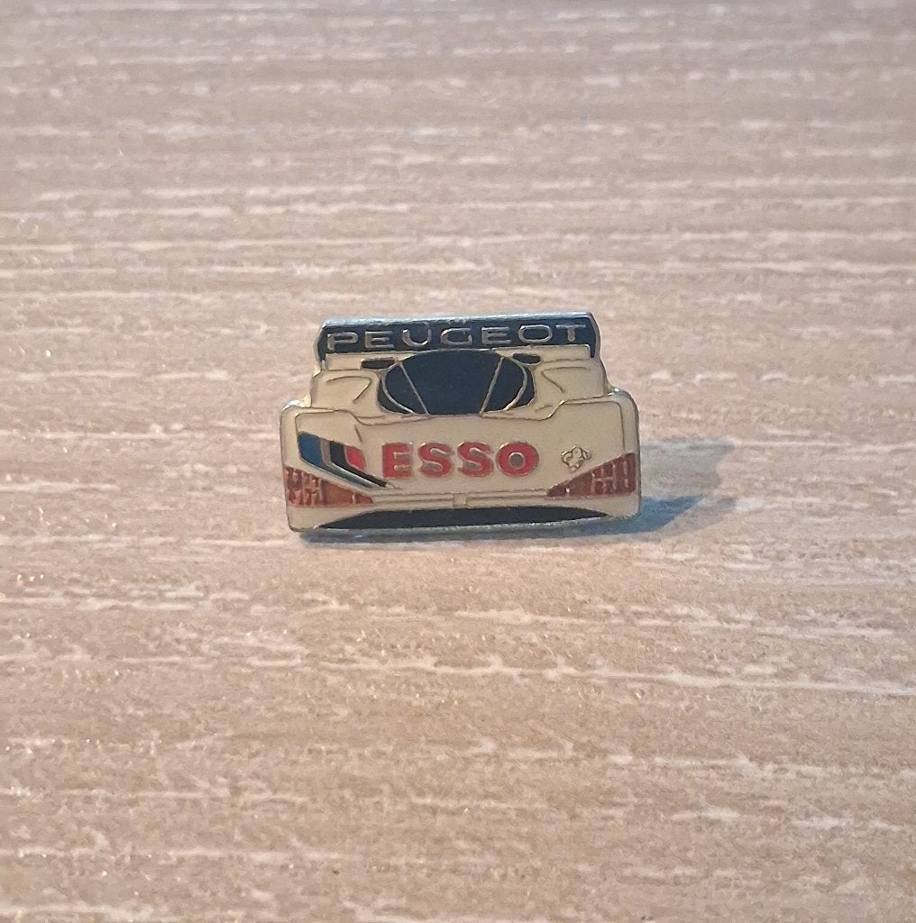 PIN - PEUGEOT - ESSO - AUTO - VOITURE - RACING, Envoi, Utilisé, Sport, Insigne ou Pin's