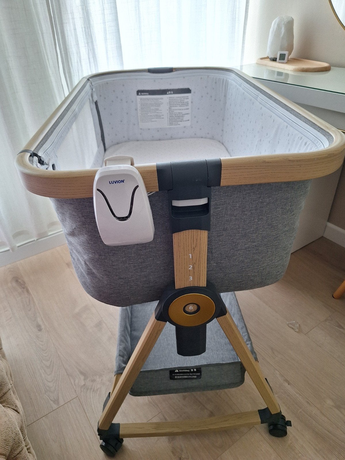Babywieg / Co-sleeper met ademhalingsmonitor, Kinderen en Baby's, Ophalen