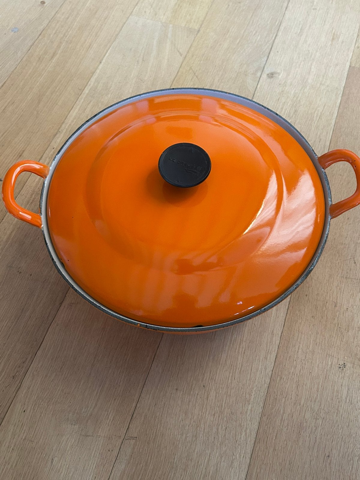 Le creuset braadpan gietijzer grote maat 32, Ophalen, Braadpan, Le Creuset, Zo goed als nieuw