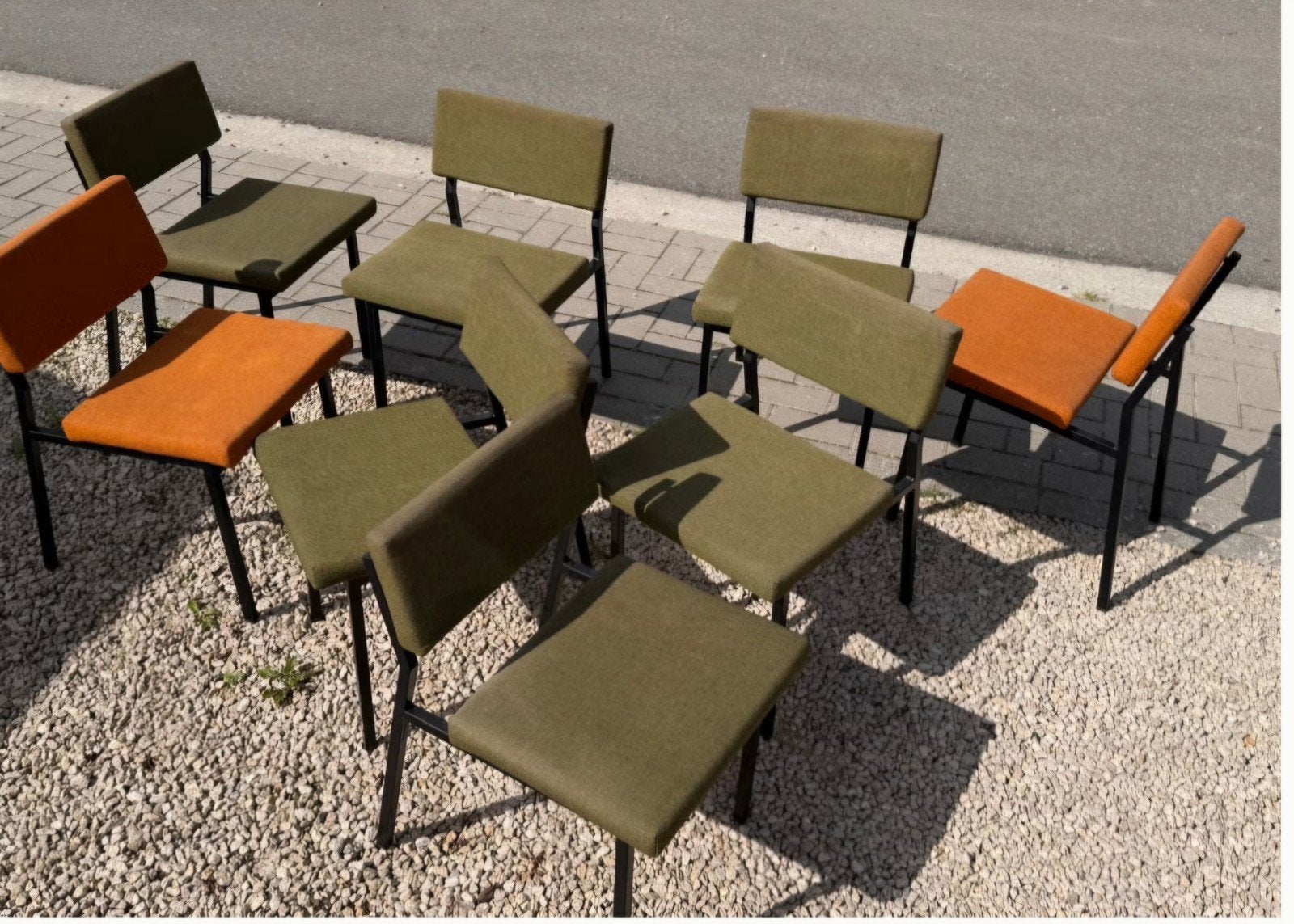 chaises Martin Visser vintage pastel 8 pièces, Antiquités & Art, Enlèvement