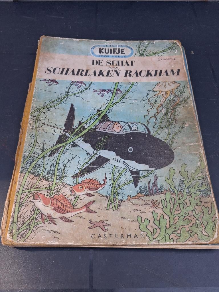 kuifje strip jaar 1947, Eén stripboek, Ophalen of Verzenden, Gelezen