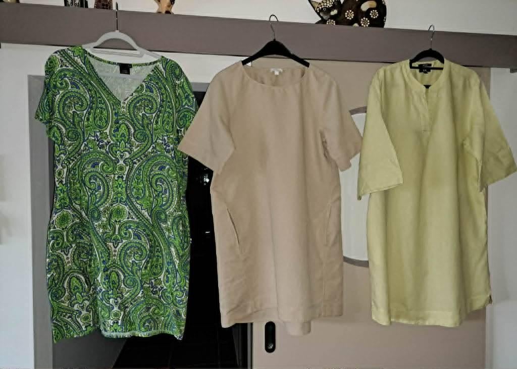 Fos Amsterdam, COS, C&A , linnen jurk, M/L, zie uitleg!, Vêtements | Femmes, Robes, Comme neuf, Taille 42/44 (L), Beige, Au-dessus du genou