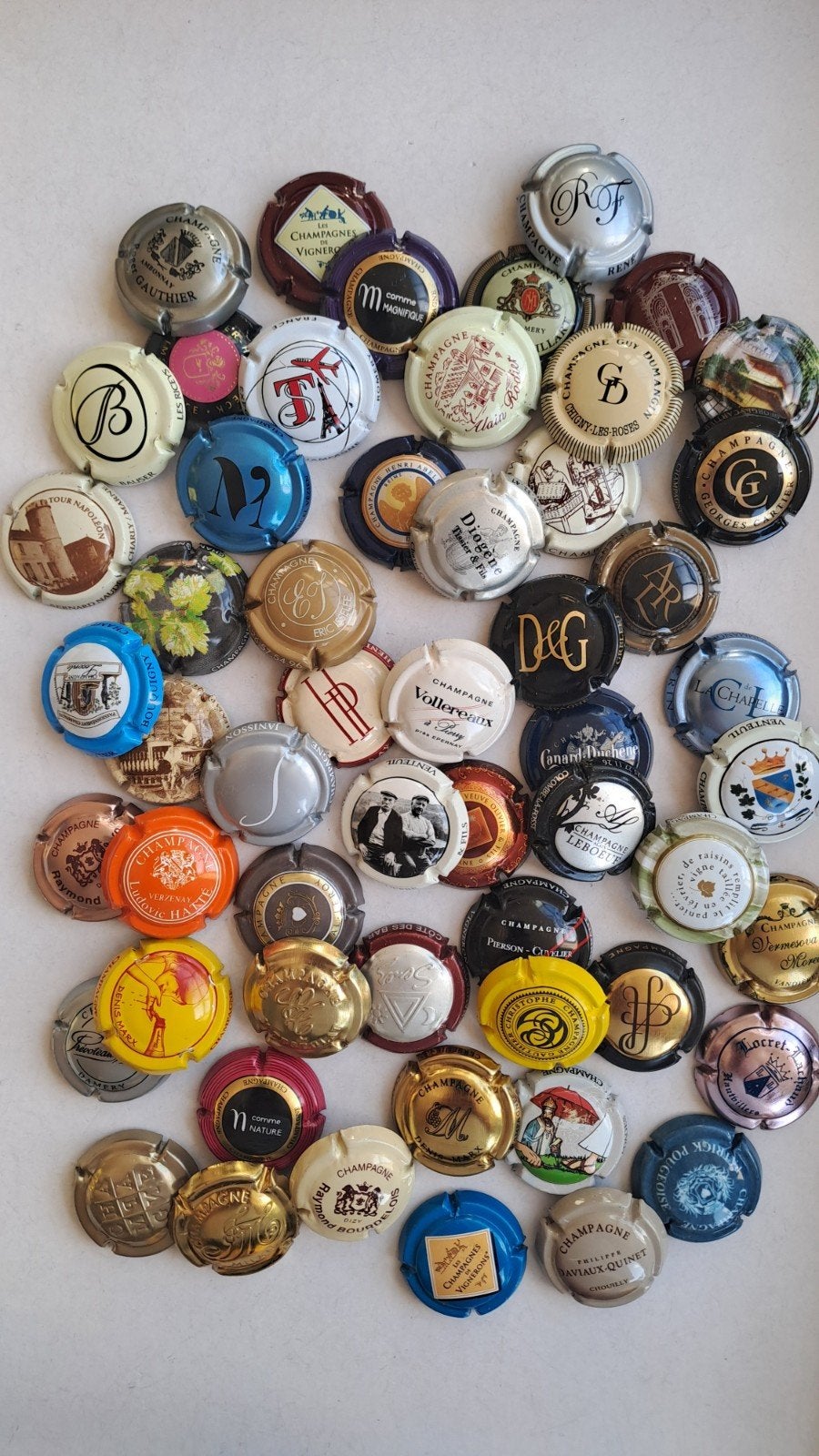 Champagne capsules - 55 stuks, Collections, Collections Autre, Enlèvement ou Envoi