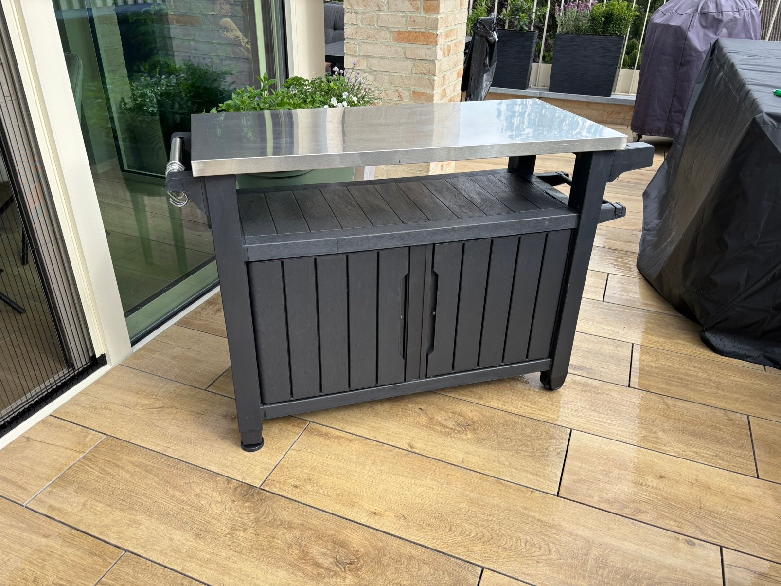Bbq trolley/werktafel Keter, Jardin & Terrasse, Enlèvement, Comme neuf