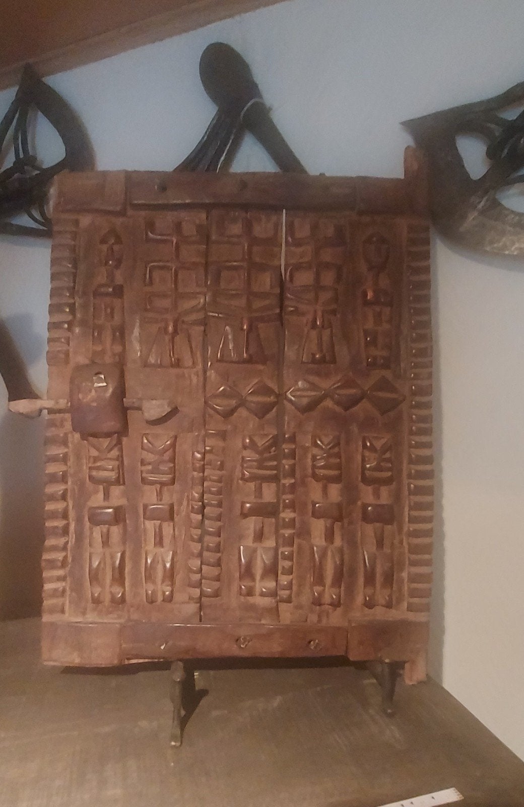 Porte Dogon africaine, Antiquités & Art, Enlèvement, 39 cm, Sculpté, Bois