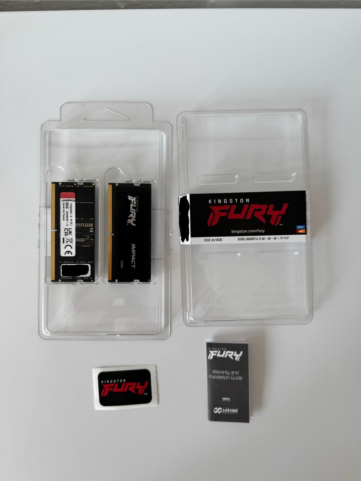 Kingston FURY Impact 32 GB (2x16 GB) 5600MTs DDR5 SODIMM RAM, Ophalen, 32 GB, Zo goed als nieuw, DDR5