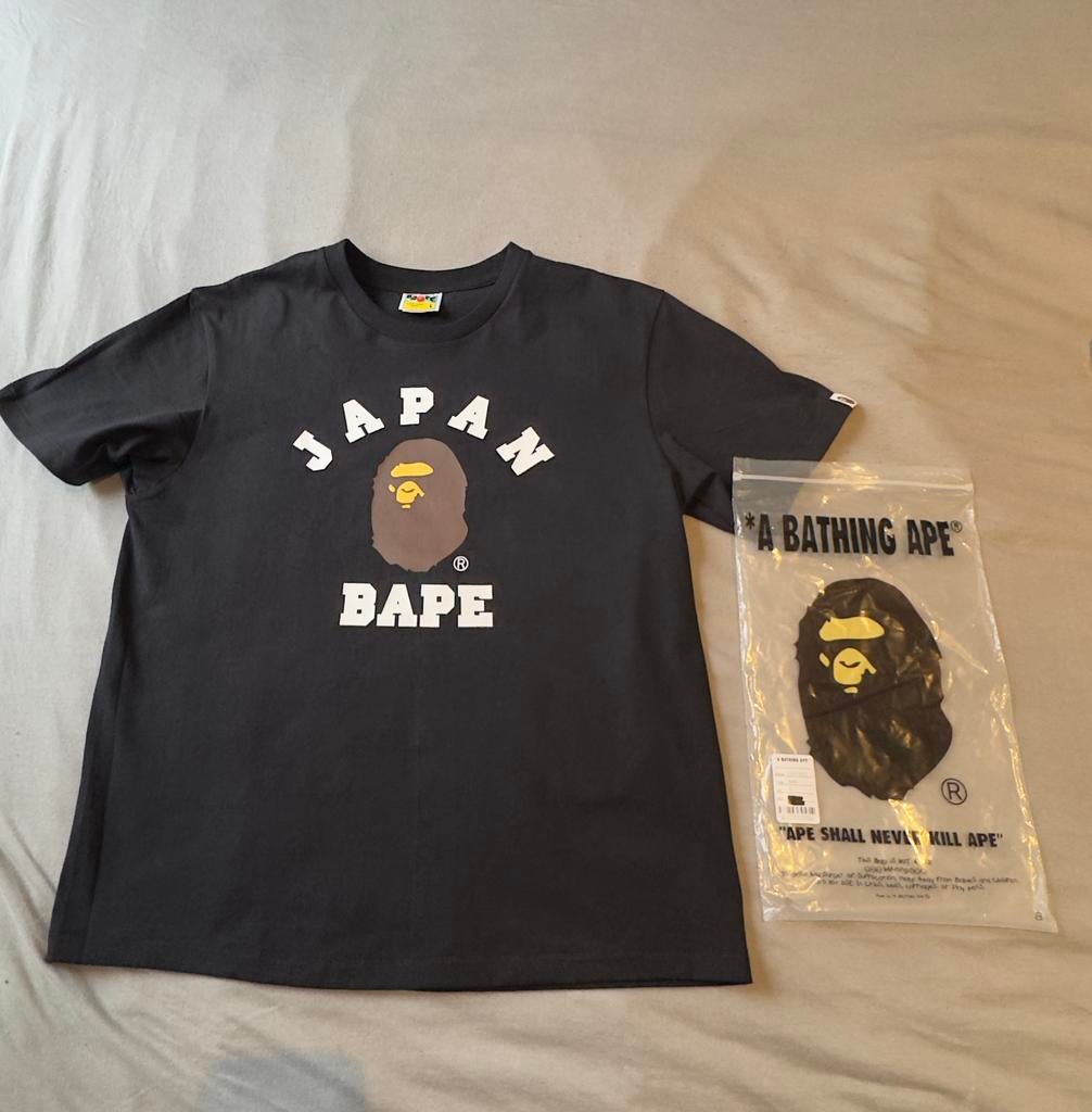 BAPE Japan College City Black Tshirt, Kleding | Heren, Ophalen of Verzenden, Nieuw, Maat 52/54 (L), Zwart