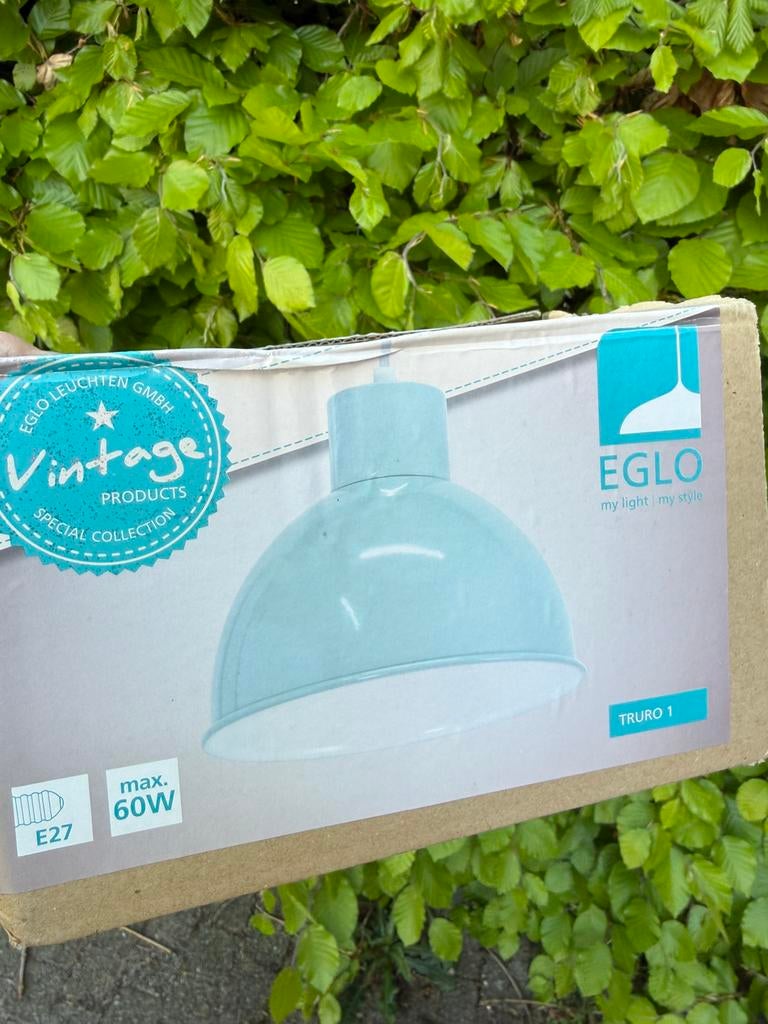 Eglo vintage truro 1 pendellamp e27 in originele verpakking, Neuf, 75 cm ou plus, Vintage, Enlèvement