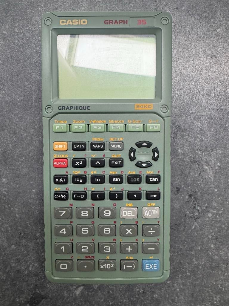 Casio Graph 35 (64KB) – Grafisch Rekenmachine, Ophalen, Zo goed als nieuw