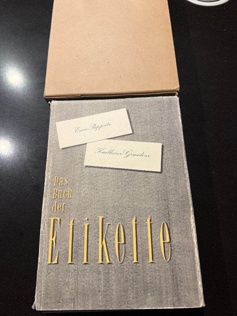 Le livre des étiquettes (1956) - Graudenz & Pappritz, Enlèvement ou Envoi, Comme neuf, Société, Karlheinz Graudenz