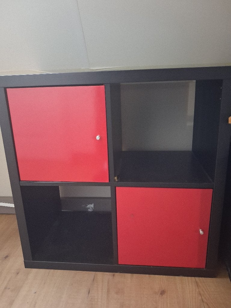 Boekenkast, Huis en Inrichting, Ophalen, Gebruikt, Overige materialen, Met deur(en)