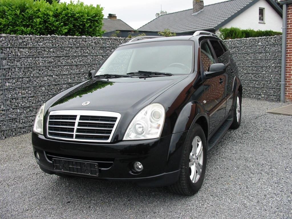 ssangyong rexton lichtevrachtwagen, Auto's, Automaat, Zwart, Zwart, Leder