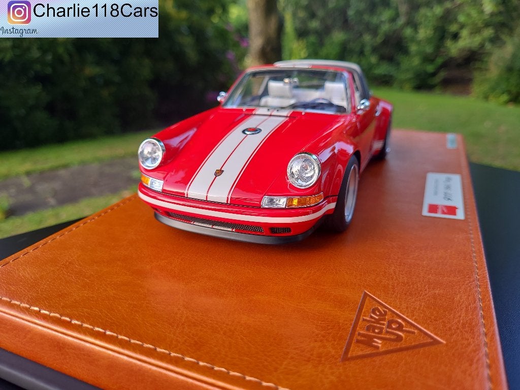 Make Up 1/18 Porsche Singer 911 (964) Targa – Red, Hobby en Vrije tijd, Ophalen of Verzenden, Nieuw
