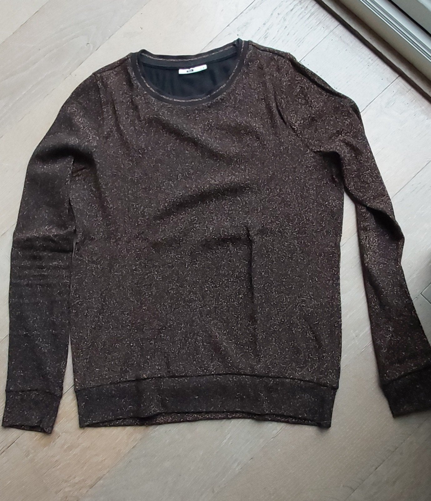 zwarte dunne trui WE maat M met bronskleurige glitter, Ophalen of Verzenden, Maat 38/40 (M)