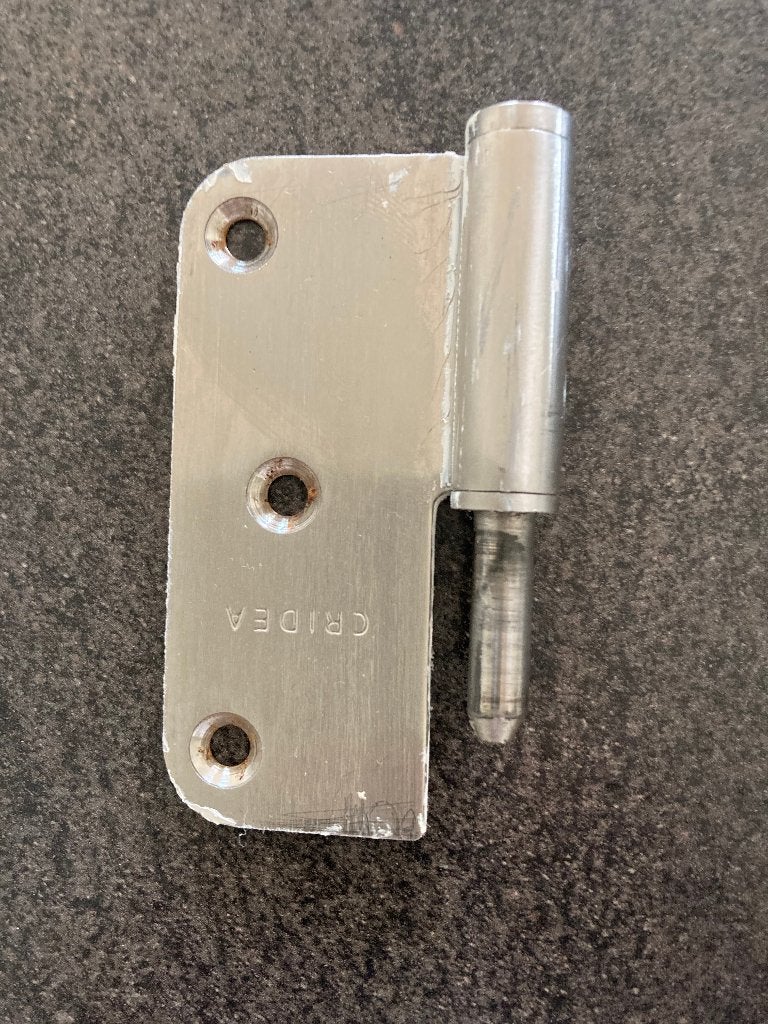 36 inox/RVS deurscharnieren GRIDEA – lot (voor 6 deuren), Doe-het-zelf en Bouw, Ophalen, Gebruikt, 80 tot 100 cm, Binnendeur