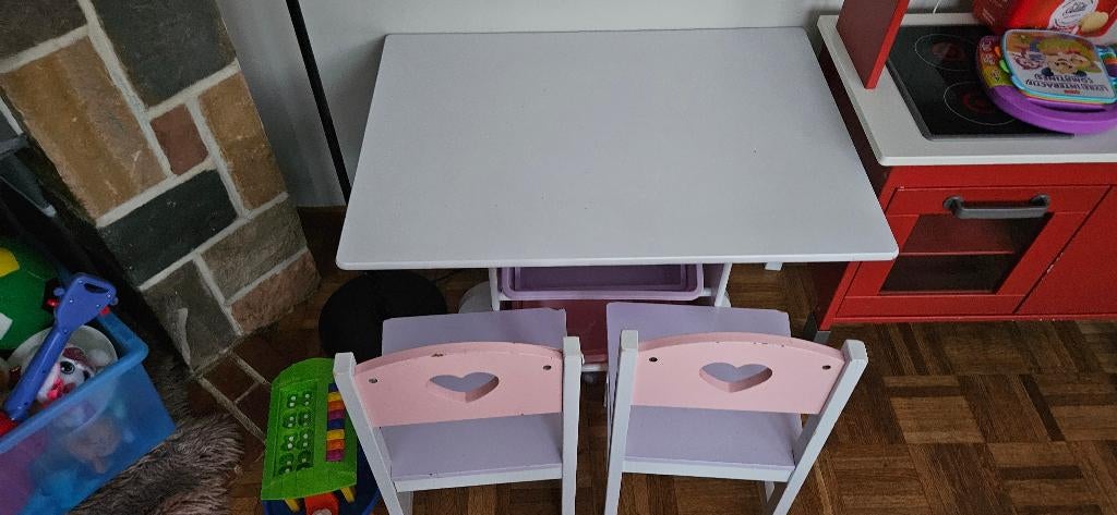 Table 2 chaises pour enfant, Enfants & Bébés, Chambre d'enfant | Tables & Chaises, Enlèvement, Utilisé, Chaise(s)