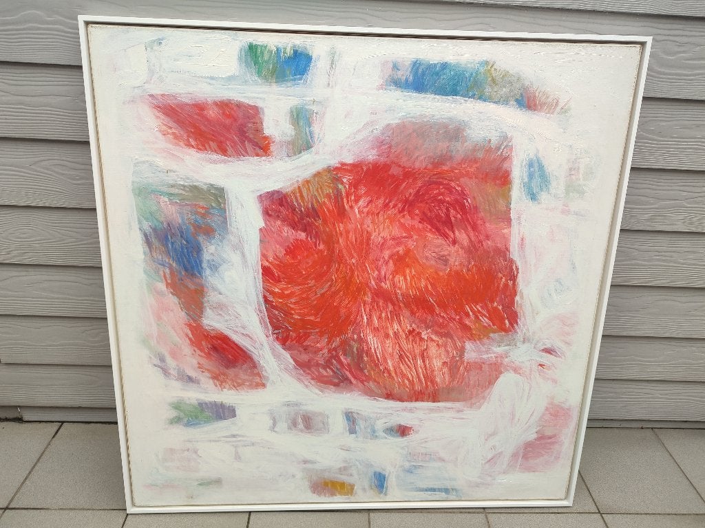 Hugo Claus - zeer groot werk op doek, Ophalen, Gesigneerd, Doek