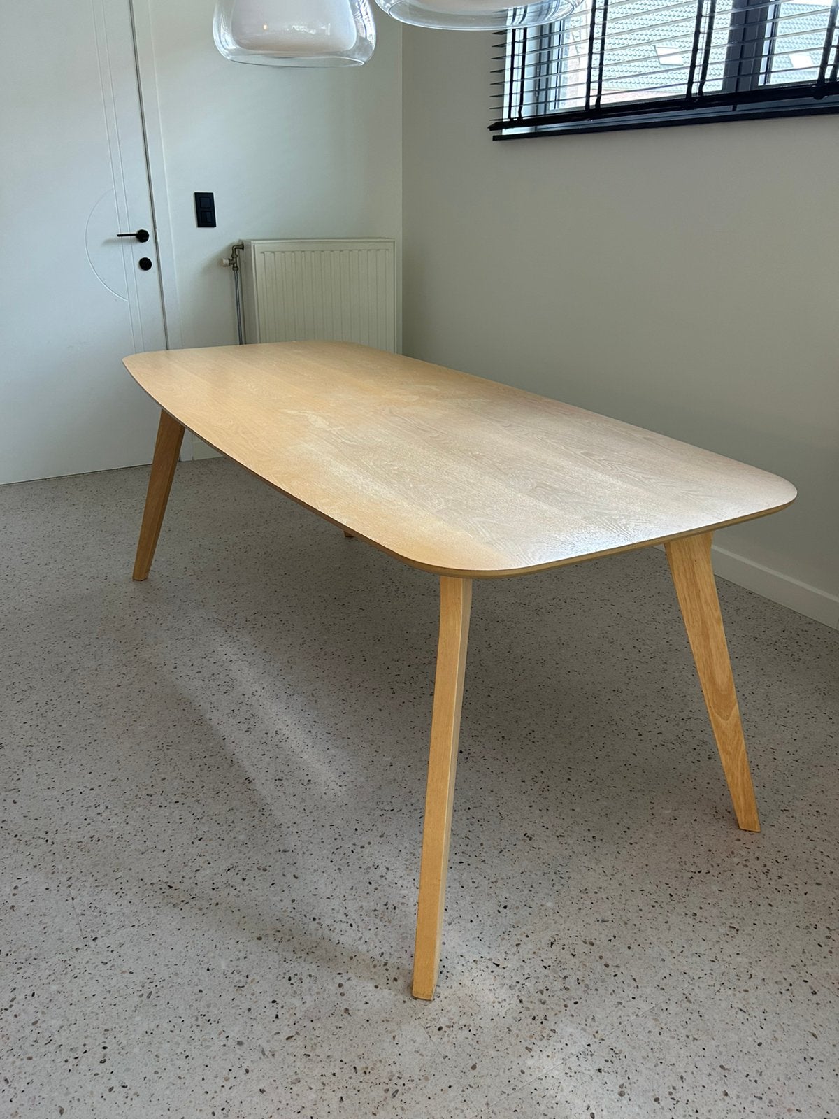 Eettafel 90x200 cm - GRATIS, Ophalen, Gebruikt, Vijf personen of meer, 150 tot 200 cm