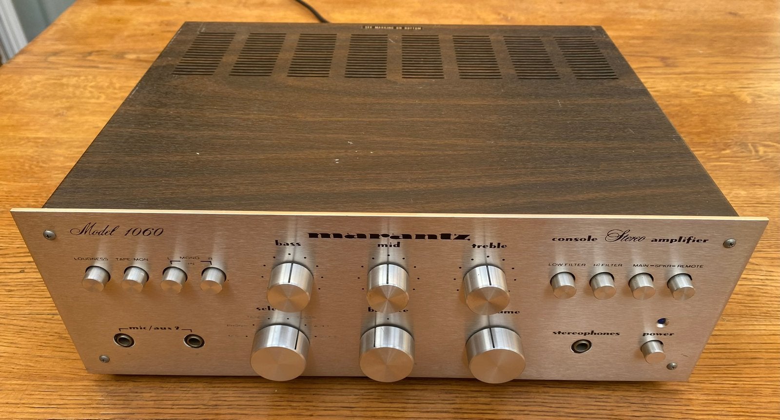 Marantz model 1060 rare version gravée, Marantz, Moins de 60 watts, Enlèvement ou Envoi, Stéréo